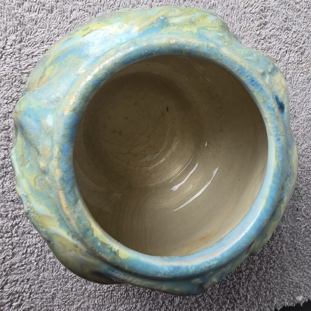 Vintage Pierrefonds Potteey Art Nouveau France Art Pot Marked Vase - Picture 15 of 16